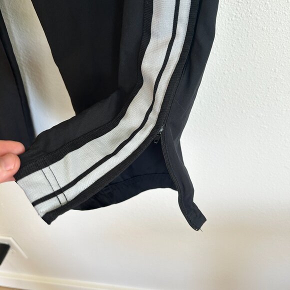 Nike Track Pants L Black Windbreaker Zip Ankle Pull On Elastic Waist Logo - Picture 5 of 10
